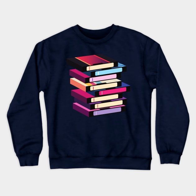 Pile of cassette tapes Crewneck Sweatshirt by waltzart